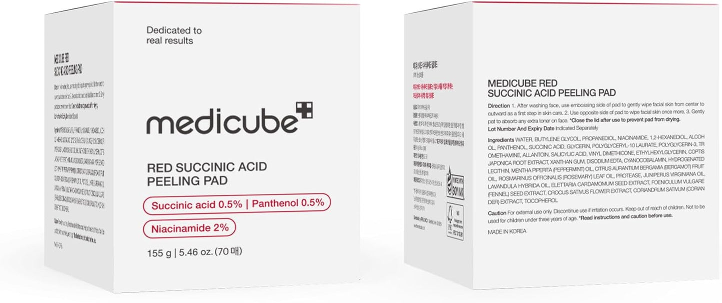Medicube Red Succinic Acid Peeling Pads - Medicube K-Beauty