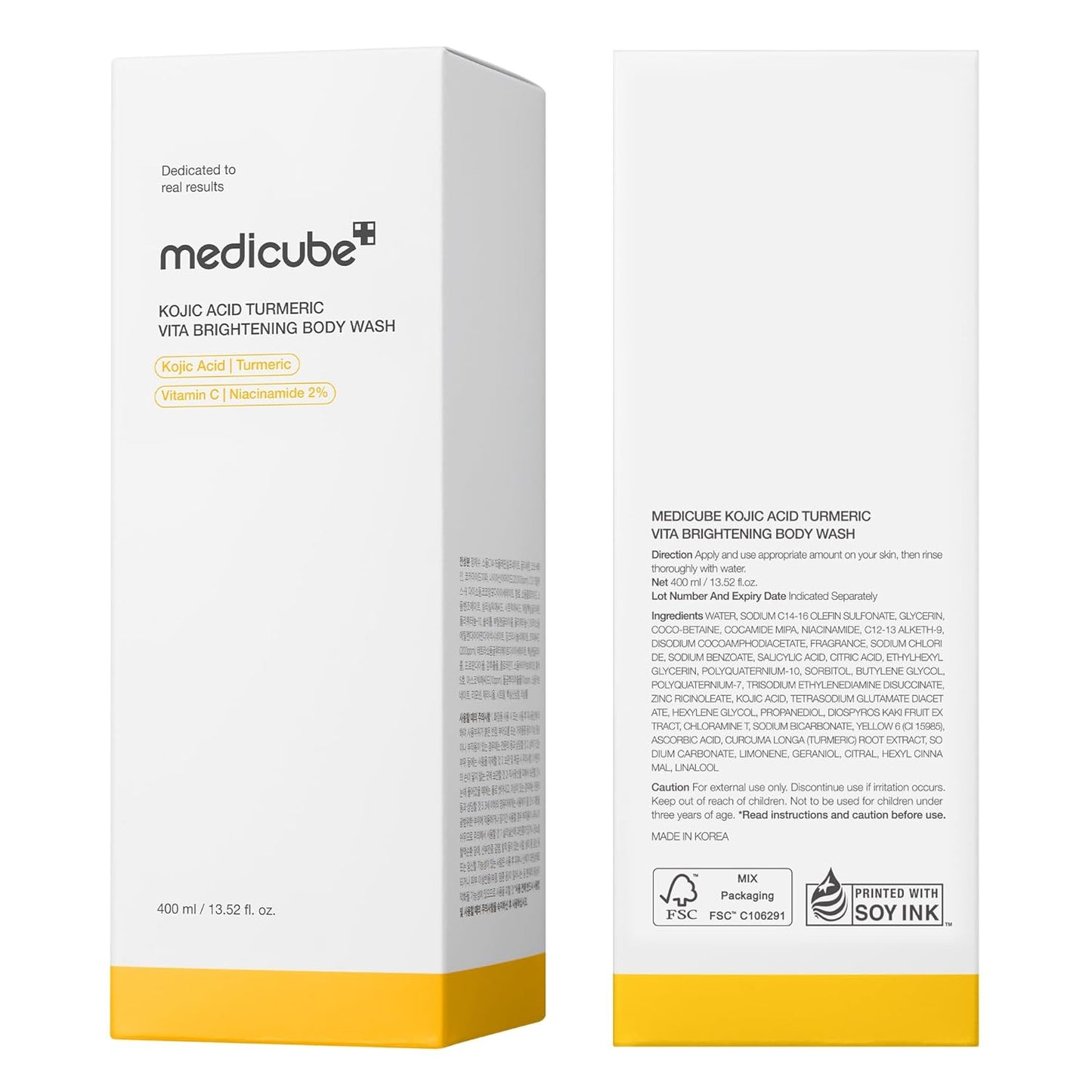 Medicube Kojic Acid Turmeric Body Wash 400ml - Medicube K-Beauty