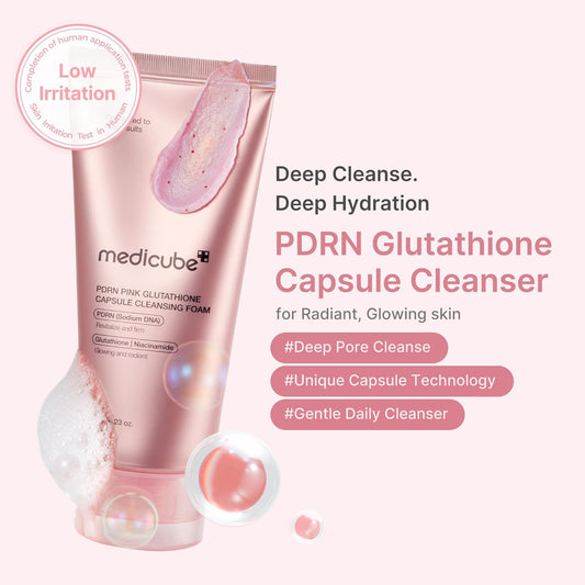 Medicube PDRN Pink Glutathione Foam Cleanser 120g - Medicube K-Beauty