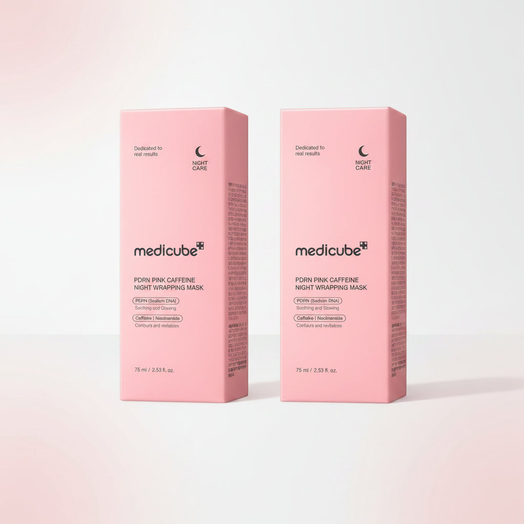 MEDICUBE PDRN Pink Caffeine Night Wrapping Mask - Medicube K-Beauty