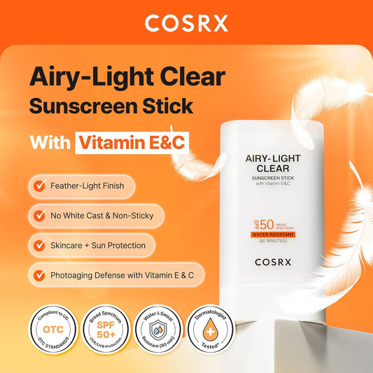 COSRX Airy-Light Sunscreen Stick SPF50 - COSRX K-Beauty