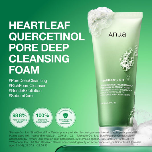 Anua Heartleaf Pore Deep Cleansing Foam 150ml - Anua K-Beauty