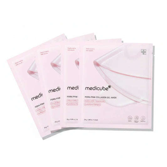 Medicube PDRN Pink Collagen Jelly Mask 4pack - Korean PDRN Collagen Sheet Mask K-Beauty