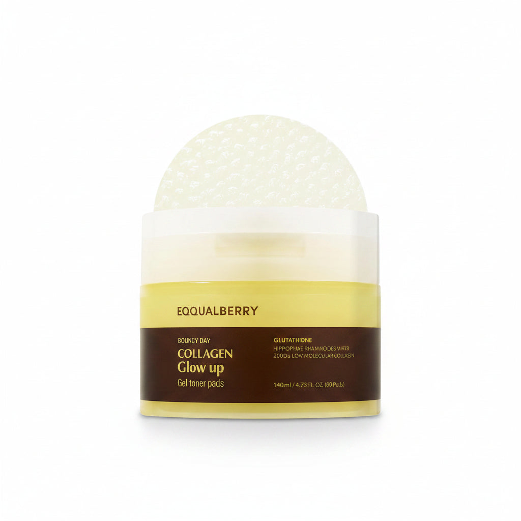 Eqqualberry Collagen Glow Toner Pads 60 pads - Korean Collagen Glow Toner Pads K-Beauty
