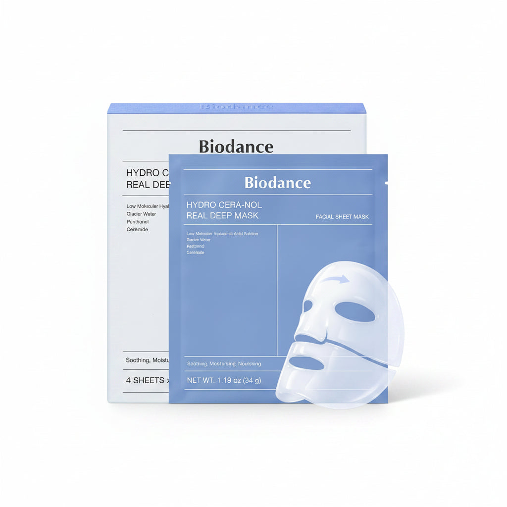 Biodance Hydro Cera-nol Deep Mask 4 pack - Korean Sheet Mask K-Beauty Skincare