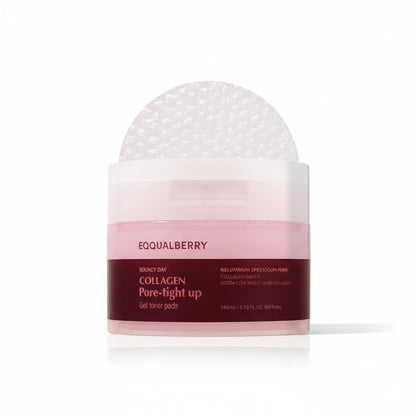 Eqqualberry Collagen Pore-Tight Toner Pads 60 pads - Korean Collagen Toner Pads K-Beauty