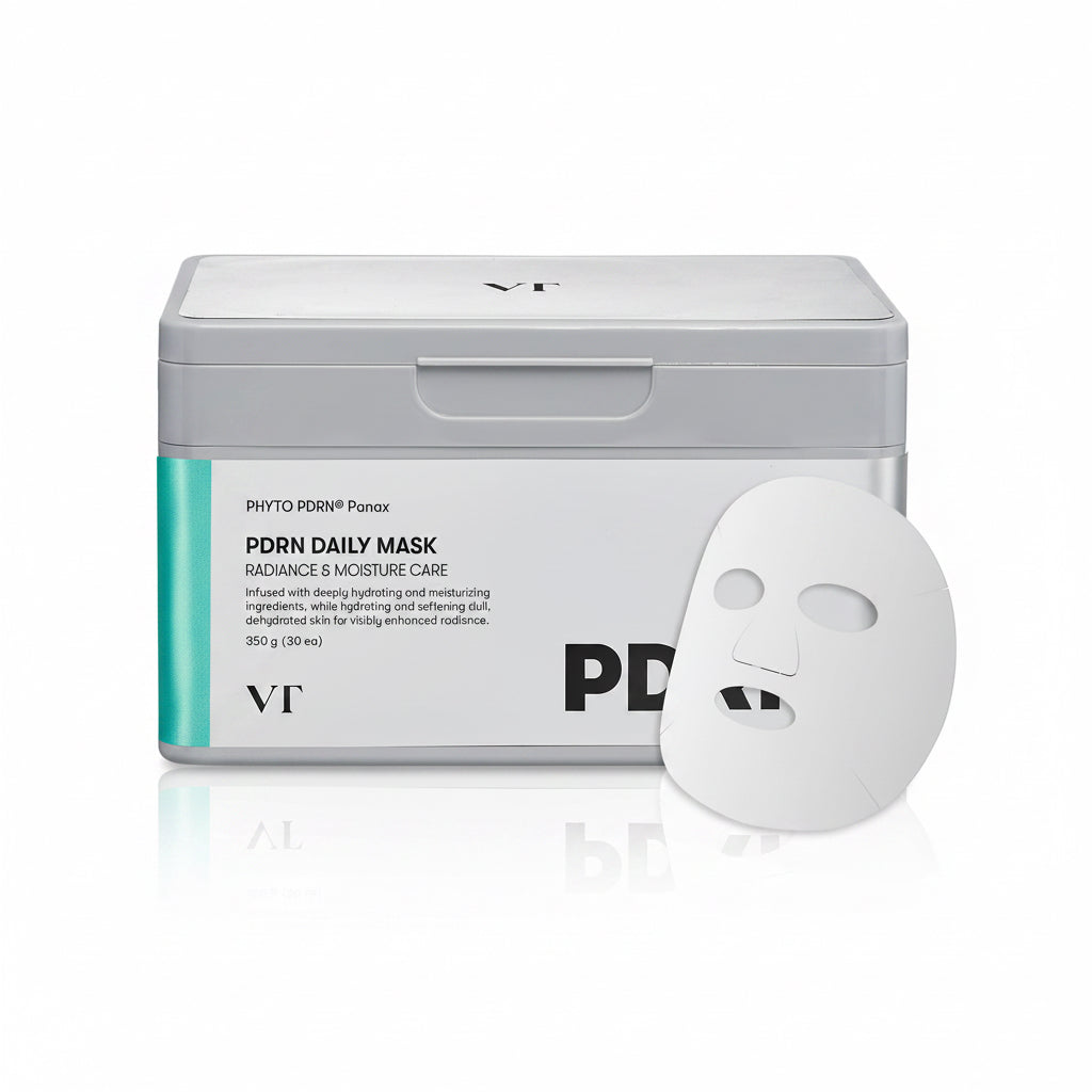VT Cosmetics PDRN Daily Mask 30 Sheets - Korean PDRN Hydrating Daily Sheet Mask K-Beauty
