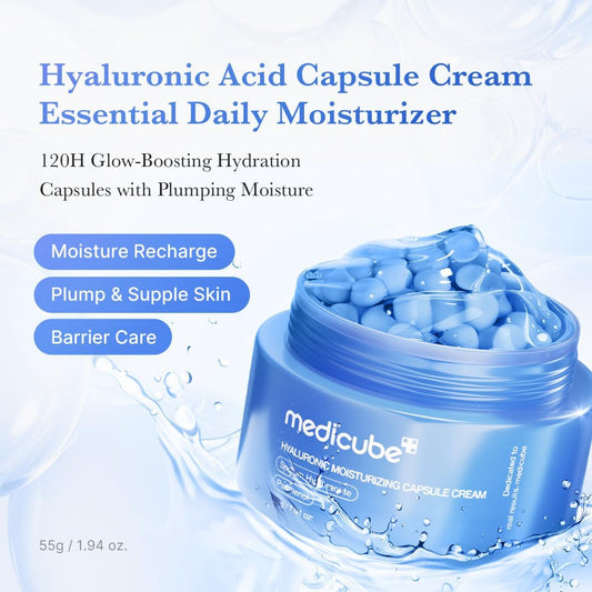 Medicube Hyaluronic Moisturizing Capsule Cream 55g - Medicube K-Beauty