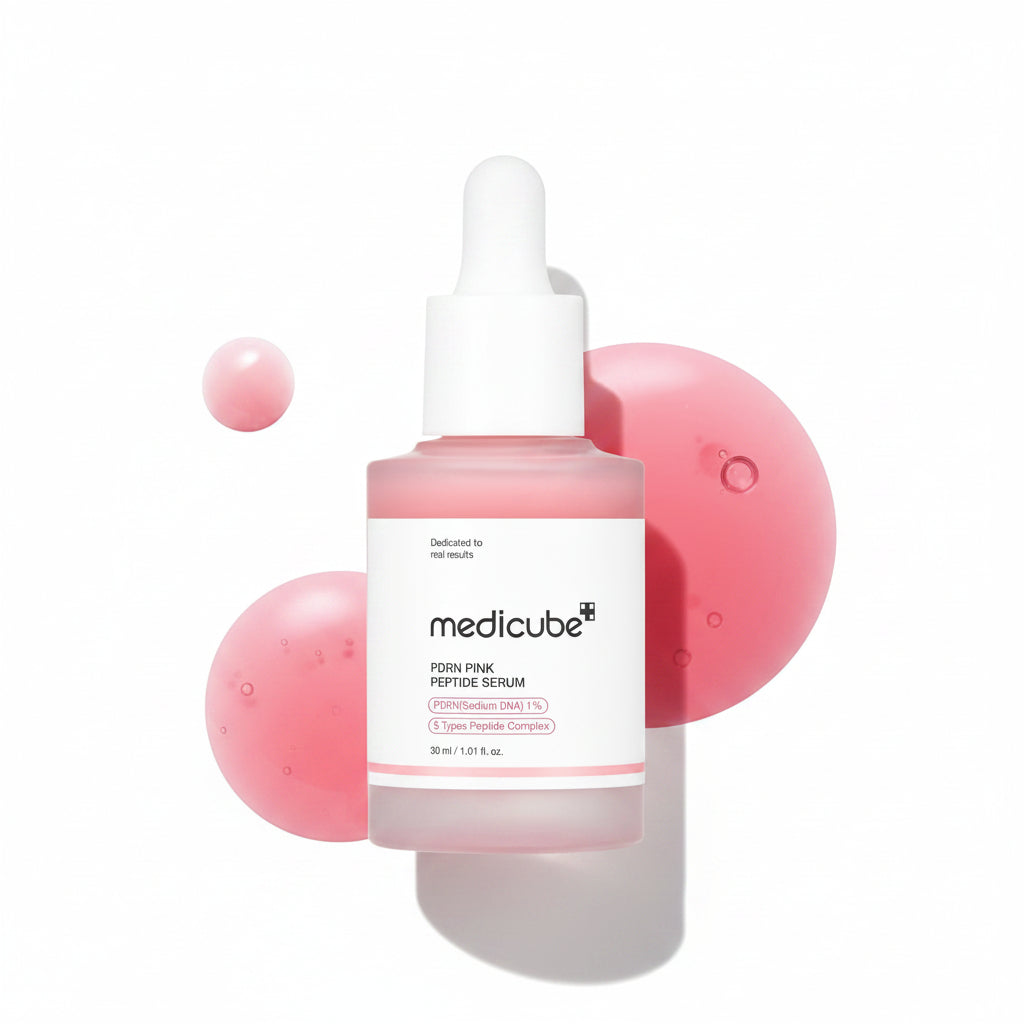 Medicube PDRN Pink Peptide Serum 30ml - Korean PDRN Peptide Anti-Aging Serum K-Beauty