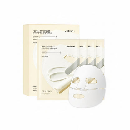 Celimax Pore+Dark Spot Cream Mask 4EA - Korean Pore Brightening Sheet Mask K-Beauty