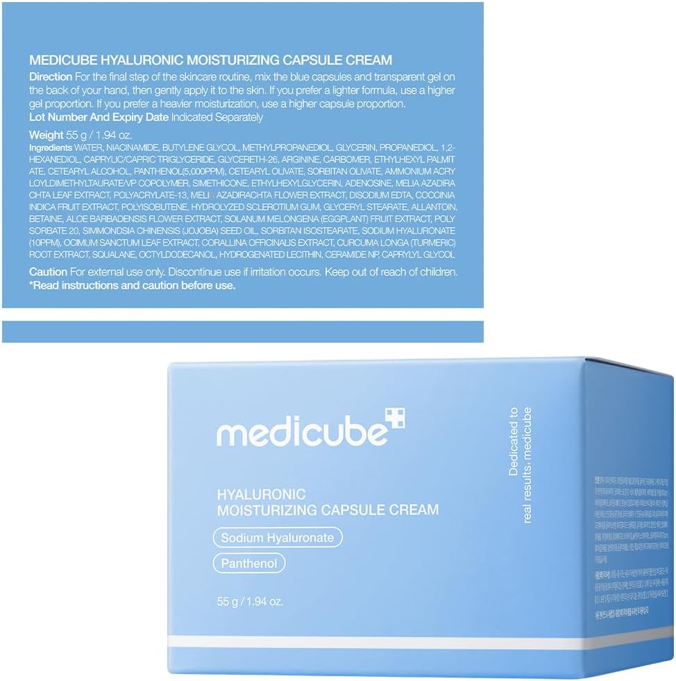 Medicube Hyaluronic Moisturizing Capsule Cream 55g - Medicube K-Beauty