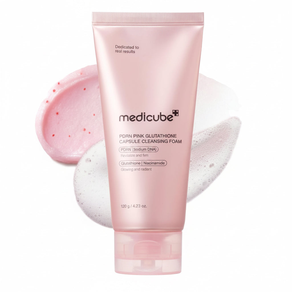 Medicube PDRN Pink Glutathione Foam Cleanser 120g - Korean PDRN Gentle Cleanser K-Beauty