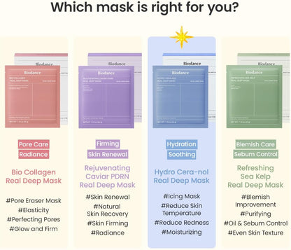 Biodance Hydro Cera-nol Deep Mask 4 pack - Biodance K-Beauty