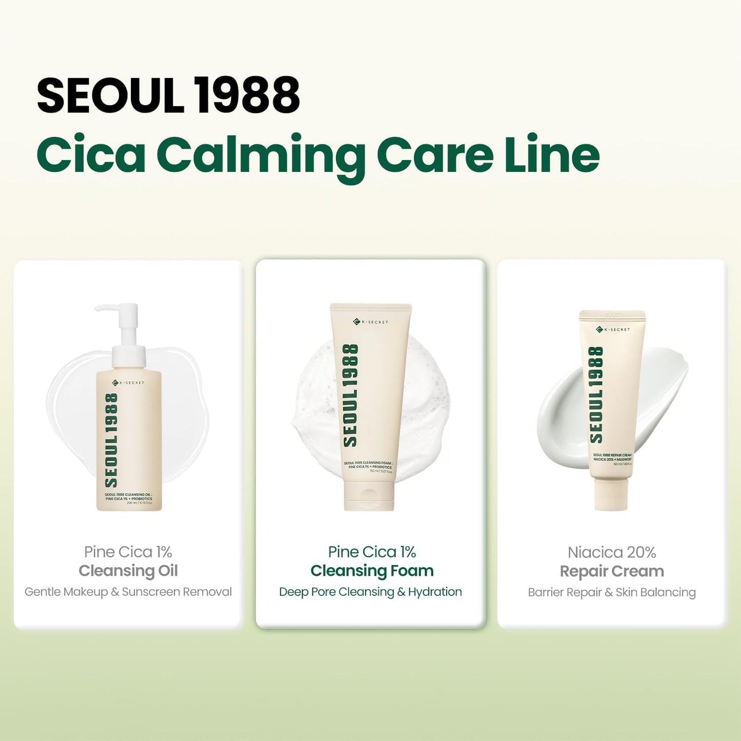 Seoul 1988 Pine Cica Cleansing Foam - Seoul 1988 K-Beauty