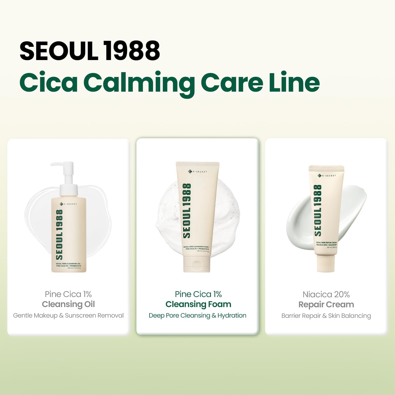 Seoul 1988 Pine Cica Cleansing Foam - Seoul 1988 K-Beauty