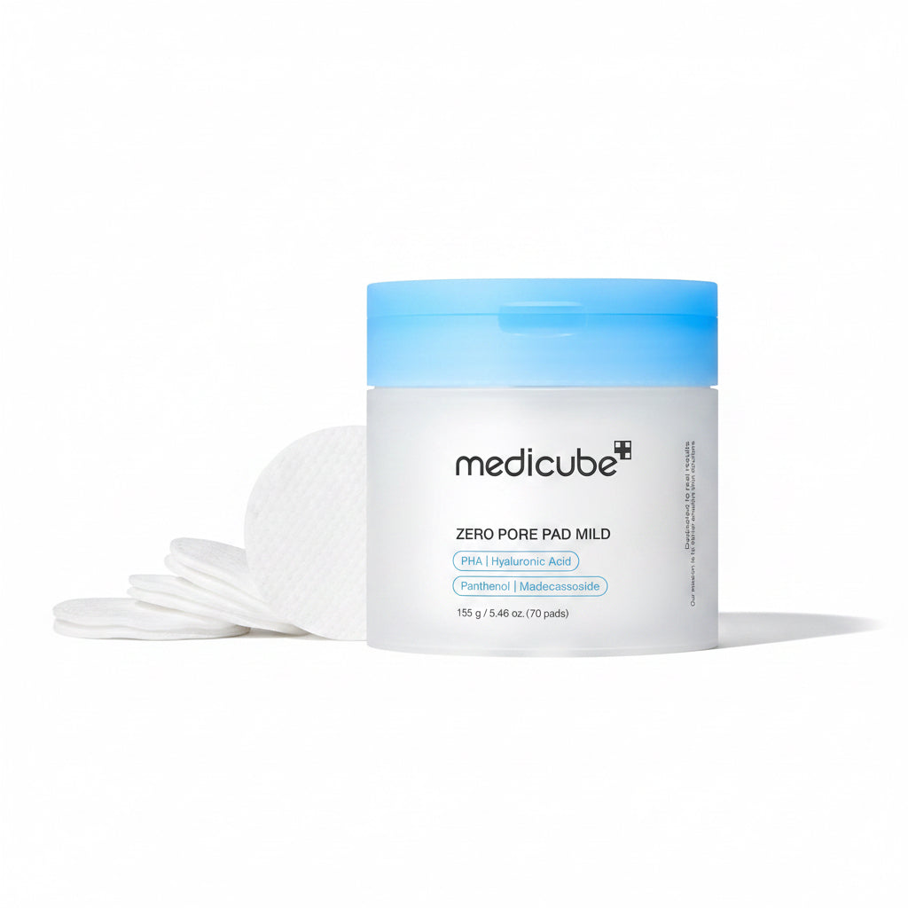 Medicube Zero Pore Pad Mild Gentle PHA Sensitive Skin 70 Pads - Korean Sensitive Toner Pads K-Beauty