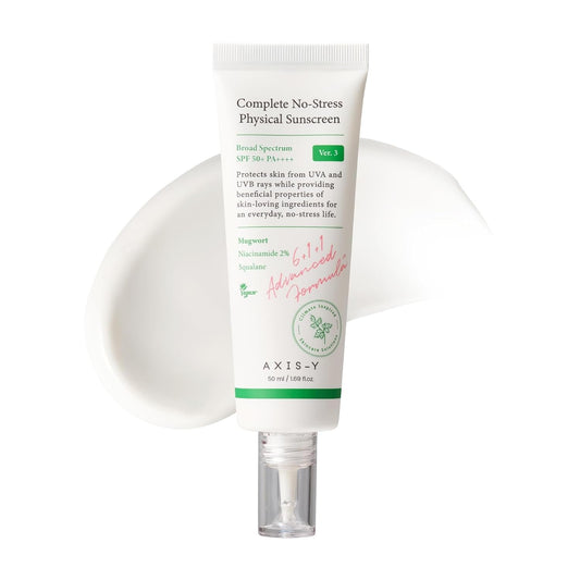 AXIS-Y No-Stress Physical Sunscreen SPF50 - Korean Mineral Physical Sunscreen K-Beauty