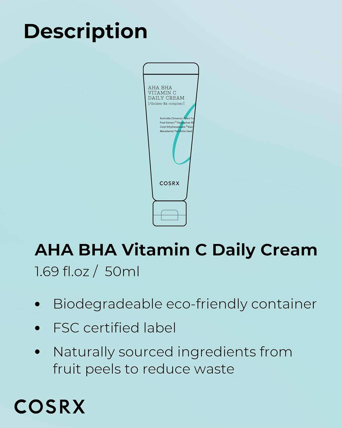 COSRX AHA BHA Vitamin C Daily Cream - COSRX K-Beauty
