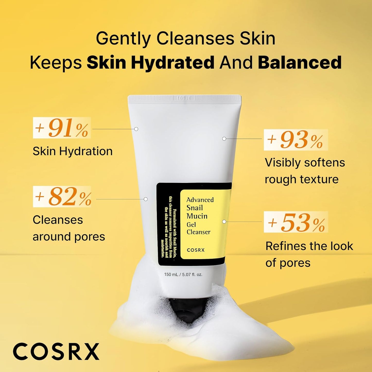COSRX Advanced Snail Mucin Gel Cleanser 150ml - COSRX K-Beauty