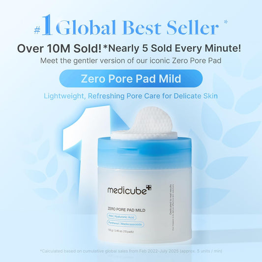 Medicube Zero Pore Pad Mild, Gentle PHA, Sensitive Skin 70 Pads - Medicube K-Beauty