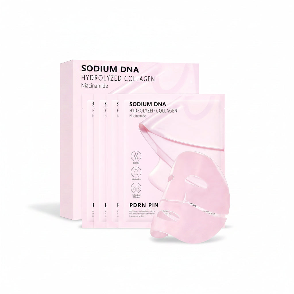 Medicube PDRN Pink Collagen Gel Mask 4-Pack - Korean PDRN Collagen Sheet Mask K-Beauty