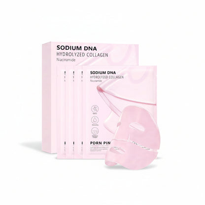 Medicube PDRN Pink Collagen Gel Mask 4-Pack - Korean PDRN Collagen Sheet Mask K-Beauty