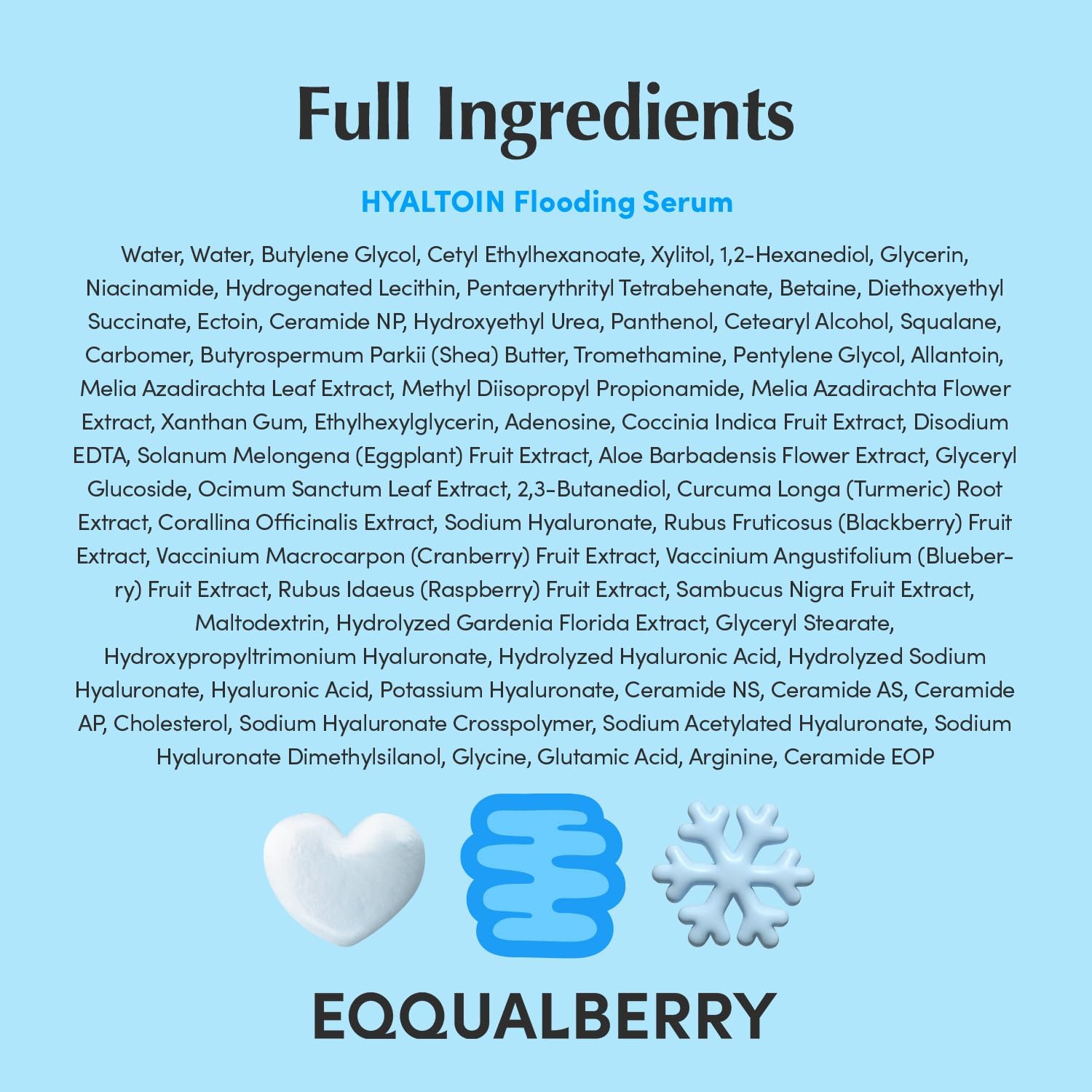 Eqqualberry Hyaltoin Flooding Serum - Eqqualberry K-Beauty