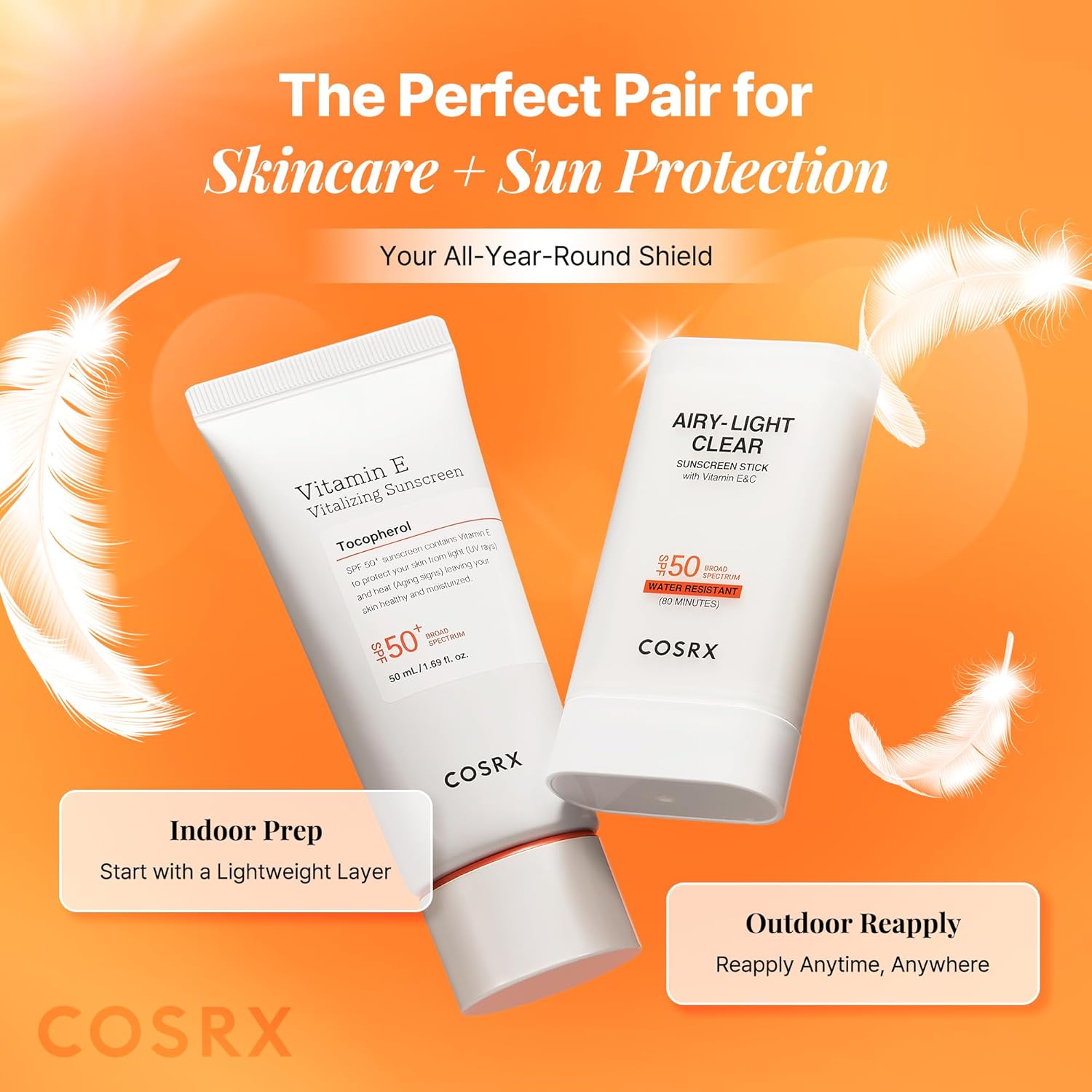 COSRX Airy-Light Sunscreen Stick SPF50 - COSRX K-Beauty