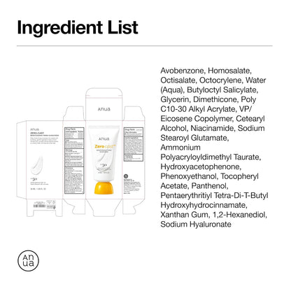 Anua Zero-Cast Sunscreen SPF50 50ml - Anua K-Beauty