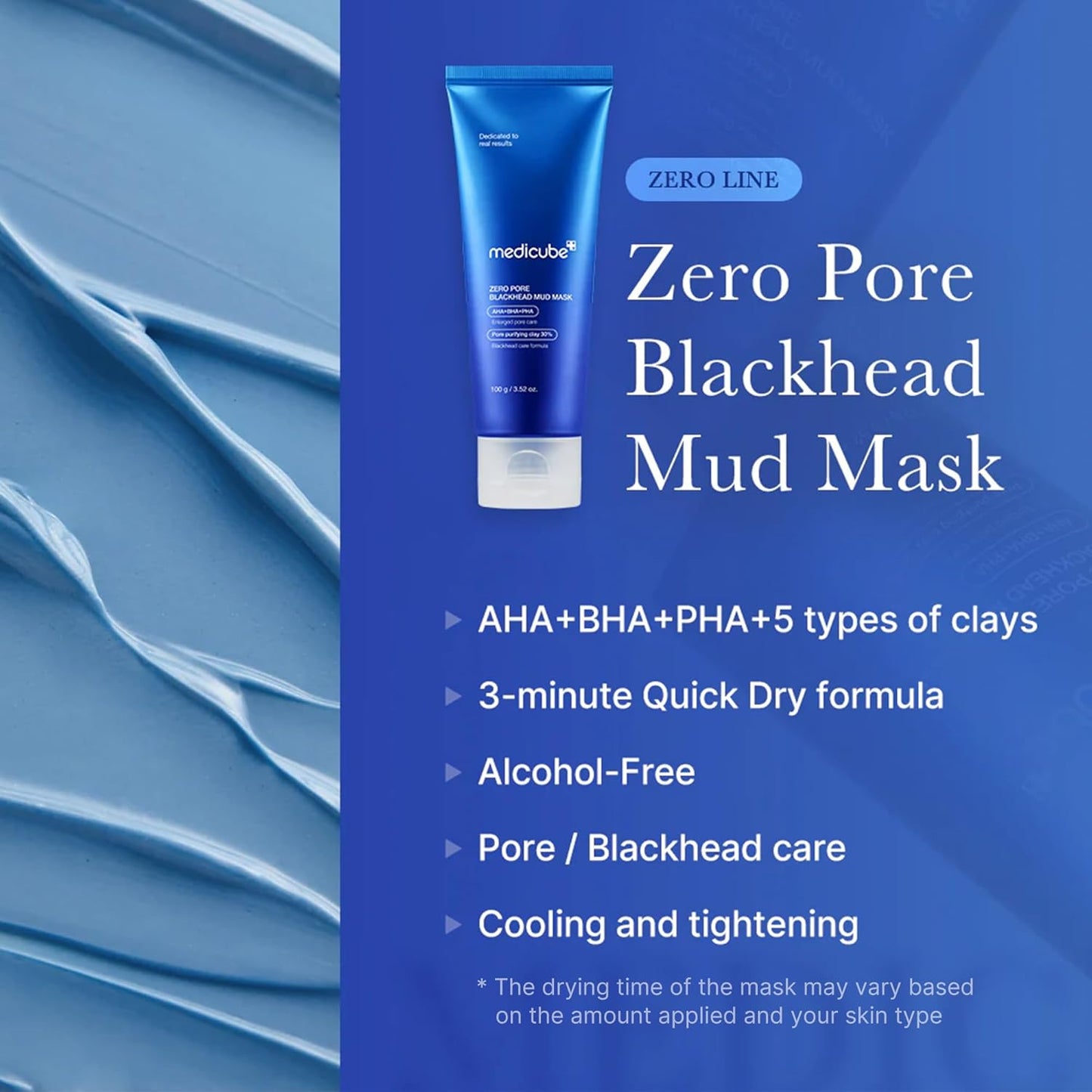 Medicube Zero Pore Blackhead Mud Mask, 100g - Medicube K-Beauty