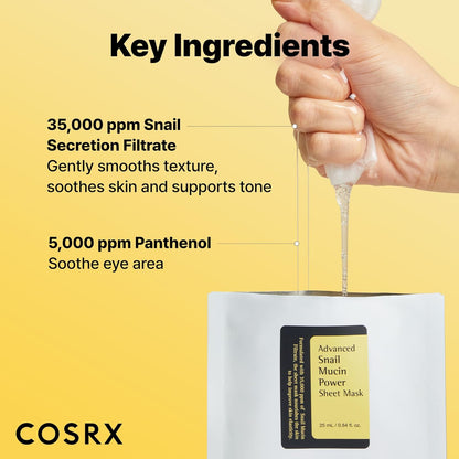 COSRX Snail Mucin Sheet Mask 10 Pack - COSRX K-Beauty