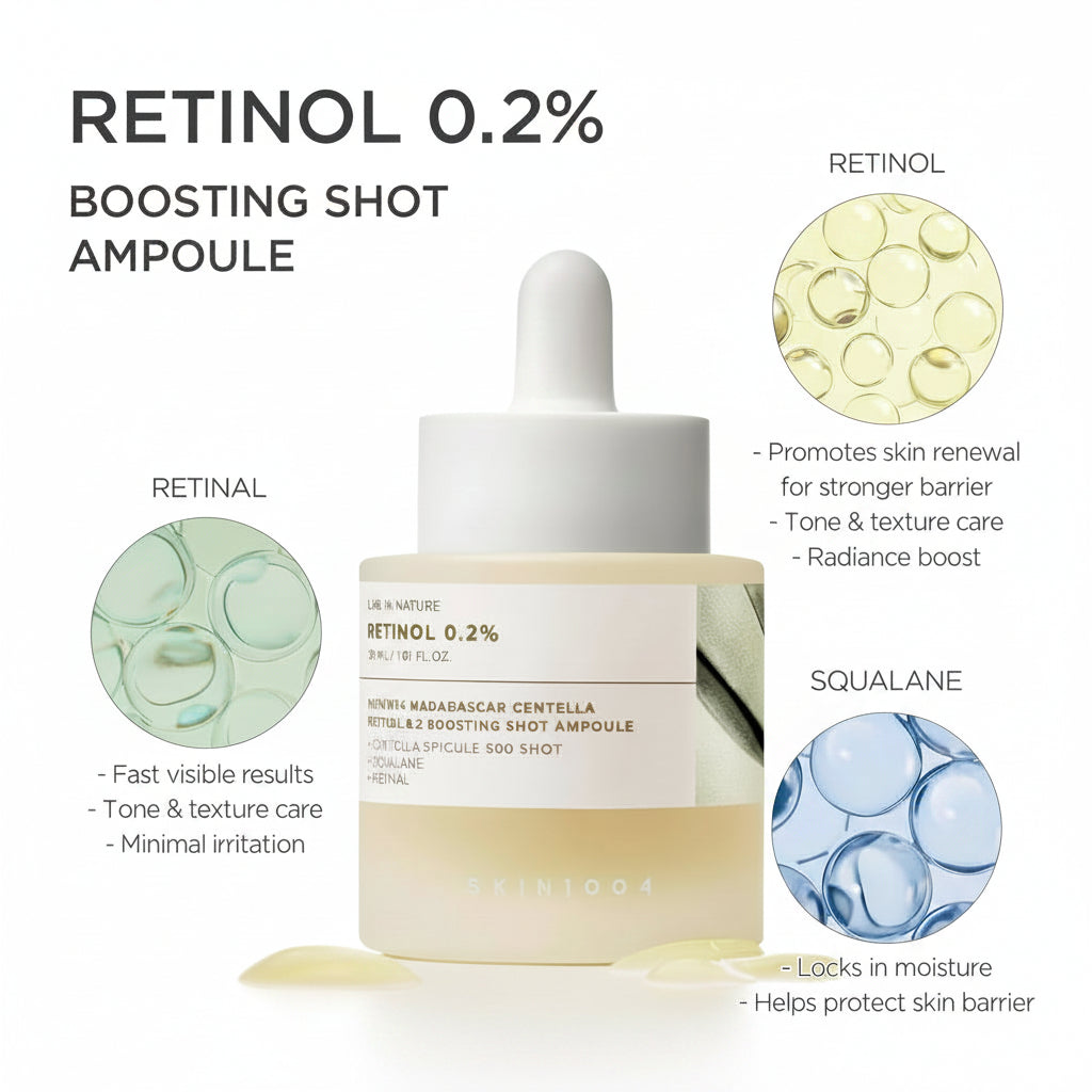 SKIN1004 Retinol 0.2% Boosting Ampoule 30ml - SKIN1004 K-Beauty