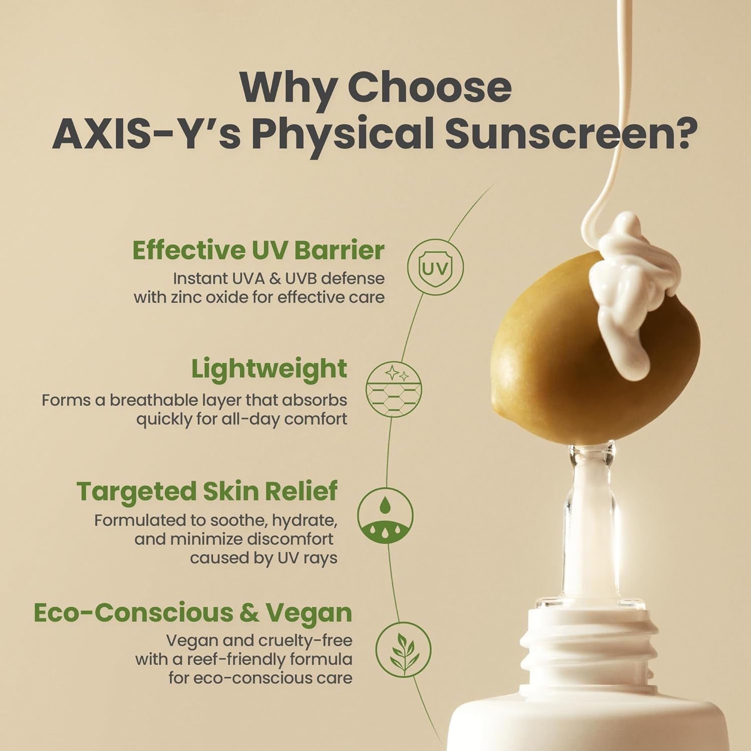 AXIS-Y No-Stress Physical Sunscreen SPF50 - AXIS-Y K-Beauty