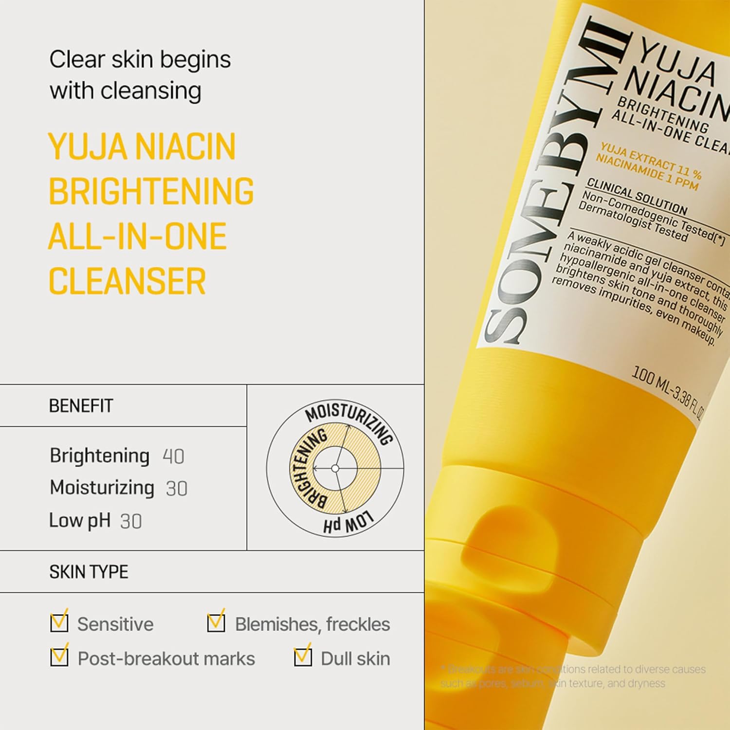 Some By Mi Yuja Niacin Brightening Cleanser - Some By Mi K-Beauty