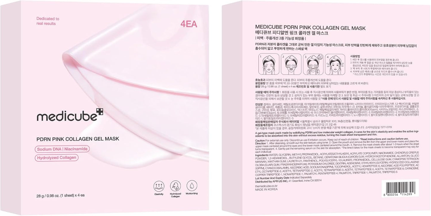 Medicube PDRN Pink Collagen Jelly Mask 4pack - Medicube K-Beauty