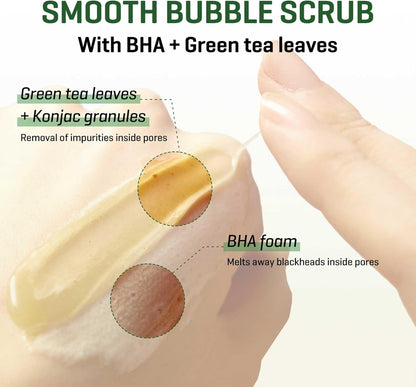 Some By Mi Green Tea Tox Bubble Cleanser - Some By Mi K-Beauty