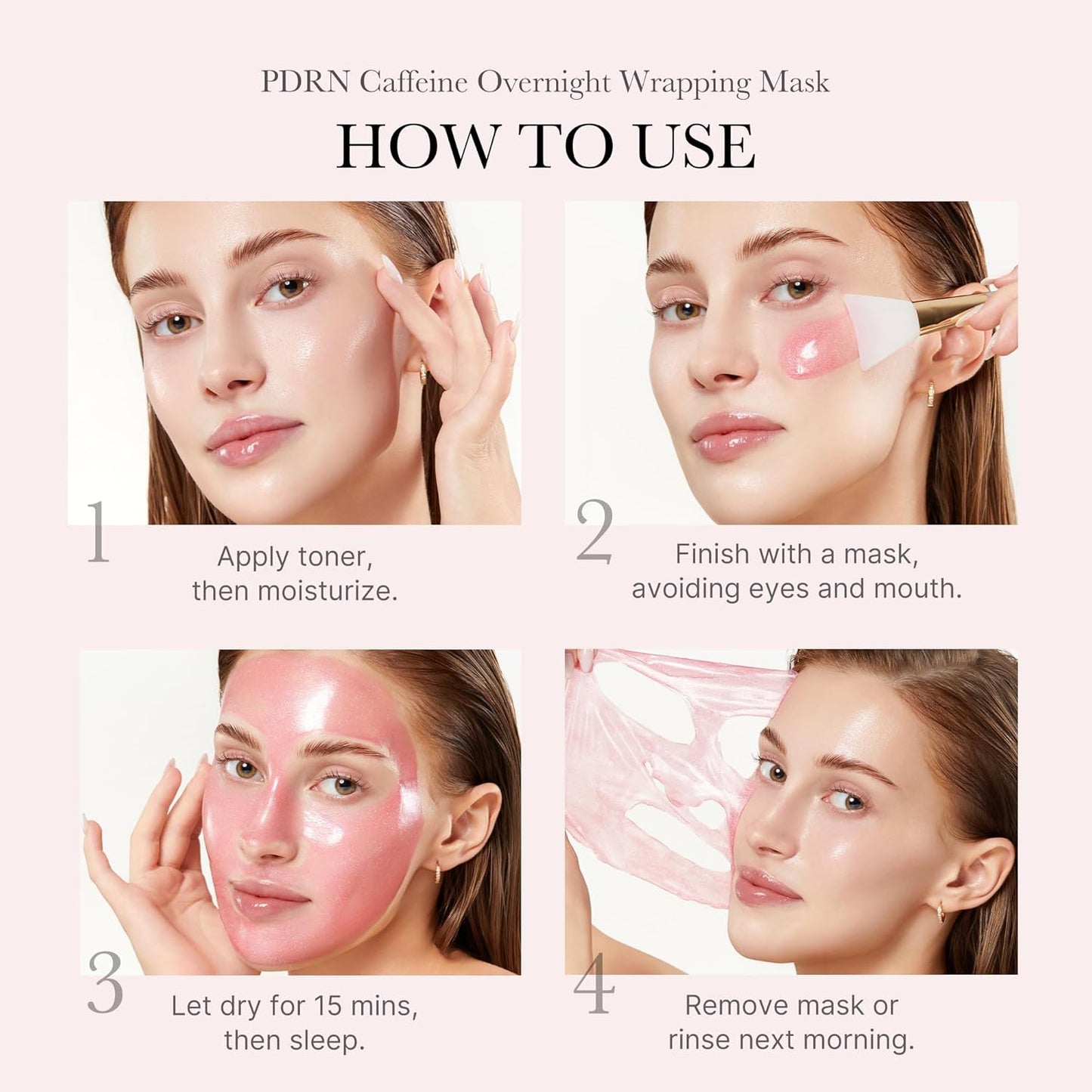 MEDICUBE PDRN Pink Caffeine Night Wrapping Mask - Medicube K-Beauty