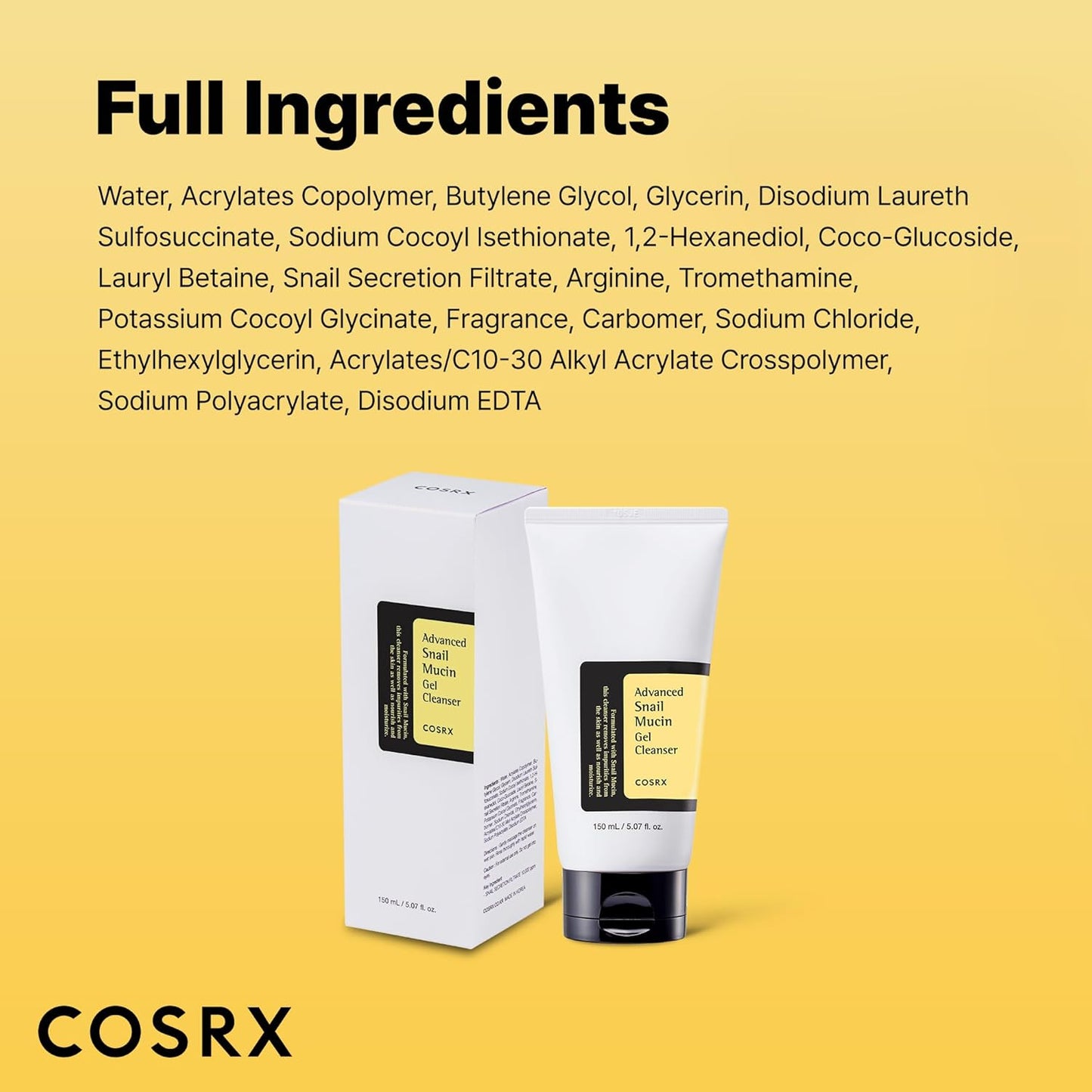 COSRX Advanced Snail Mucin Gel Cleanser 150ml - COSRX K-Beauty