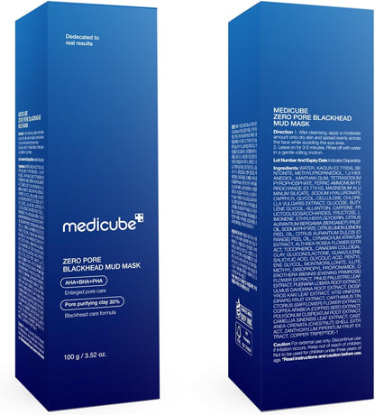 Medicube Zero Pore Blackhead Mud Mask, 100g - Medicube K-Beauty