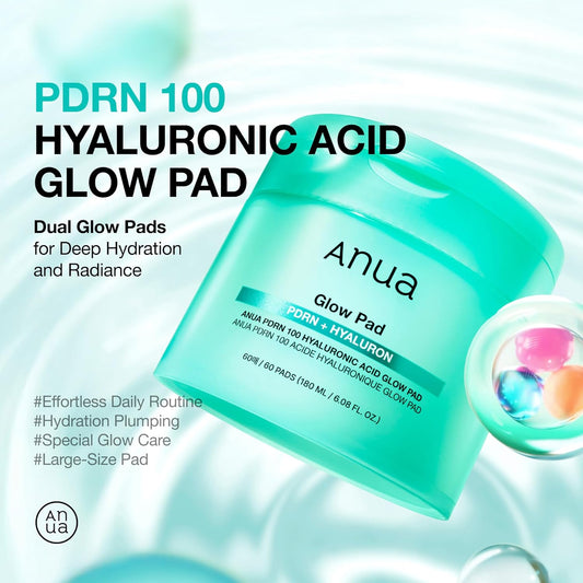 Anua PDRN 100 Hyaluronic Acid Glow Pads - Anua K-Beauty