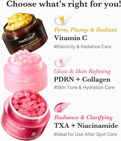 Medicube PDRN Pink Collagen Capsule Cream, 55g - Medicube K-Beauty