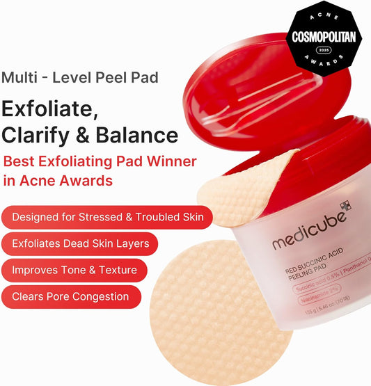 Medicube Red Succinic Acid Peeling Pads - Medicube K-Beauty