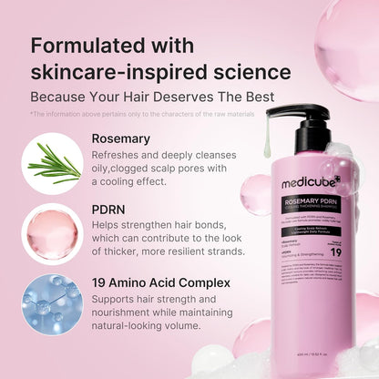 Medicube Rosemary PDRN Thickening Shampoo 400ml - Medicube K-Beauty