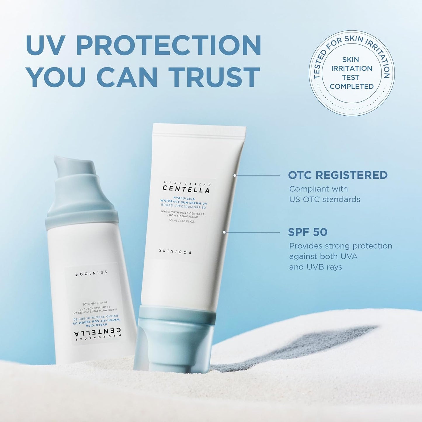 SKIN1004 Hyalu-Cica Sun Serum SPF50 - SKIN1004 K-Beauty