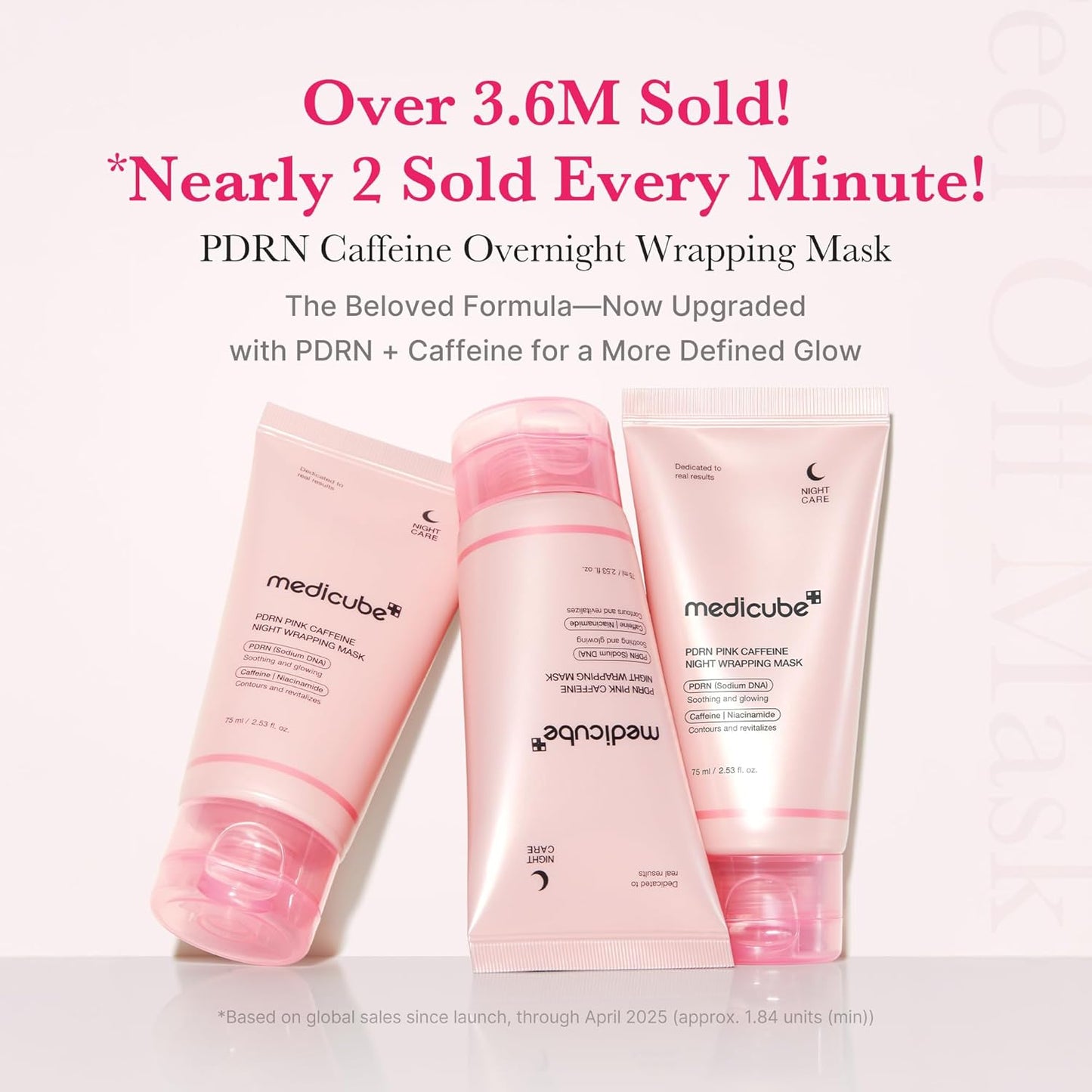 MEDICUBE PDRN Pink Caffeine Night Wrapping Mask - Medicube K-Beauty