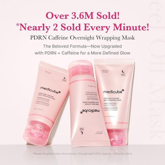 MEDICUBE PDRN Pink Caffeine Night Wrapping Mask - Medicube K-Beauty