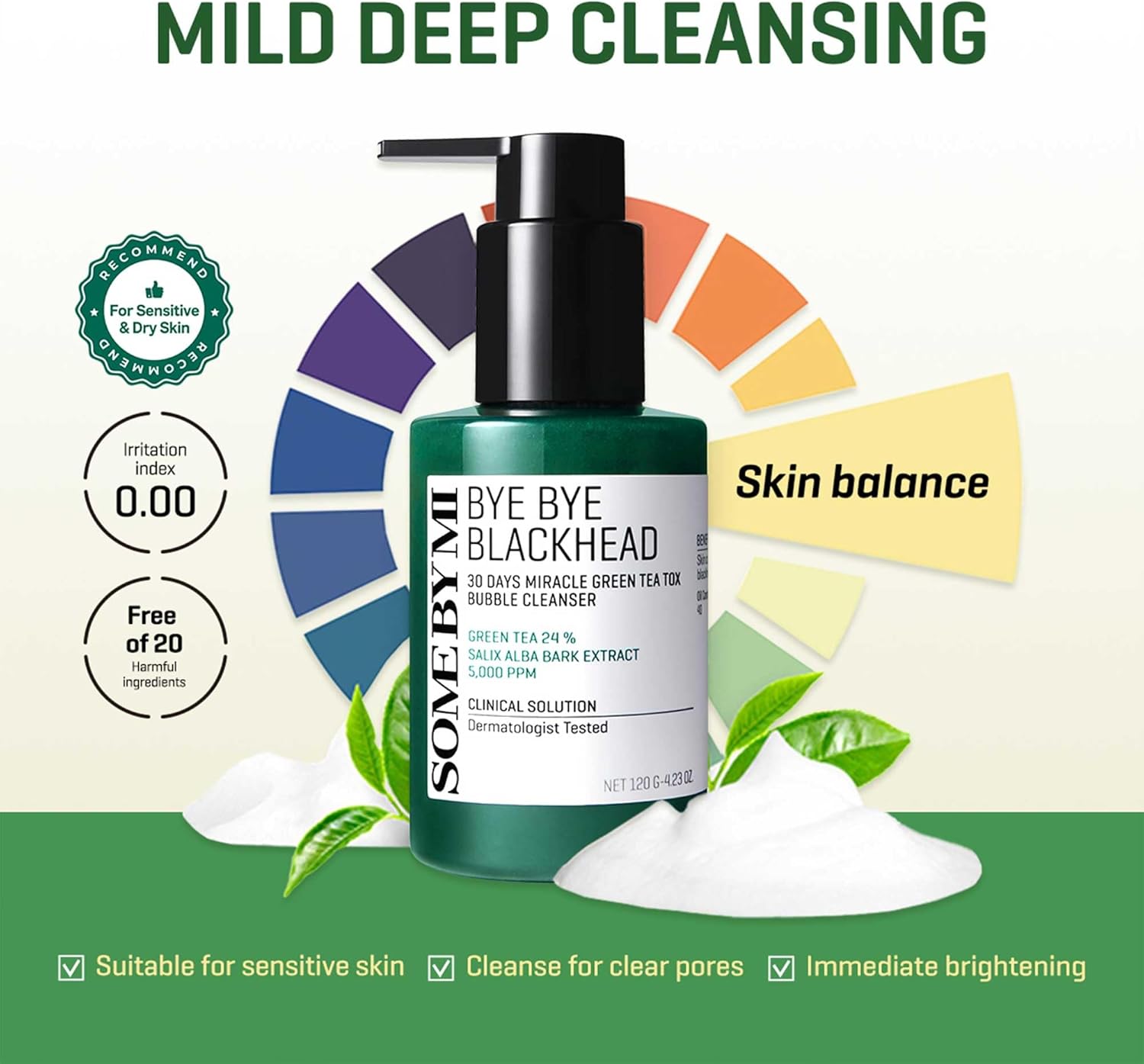 Some By Mi Green Tea Tox Bubble Cleanser - Some By Mi K-Beauty