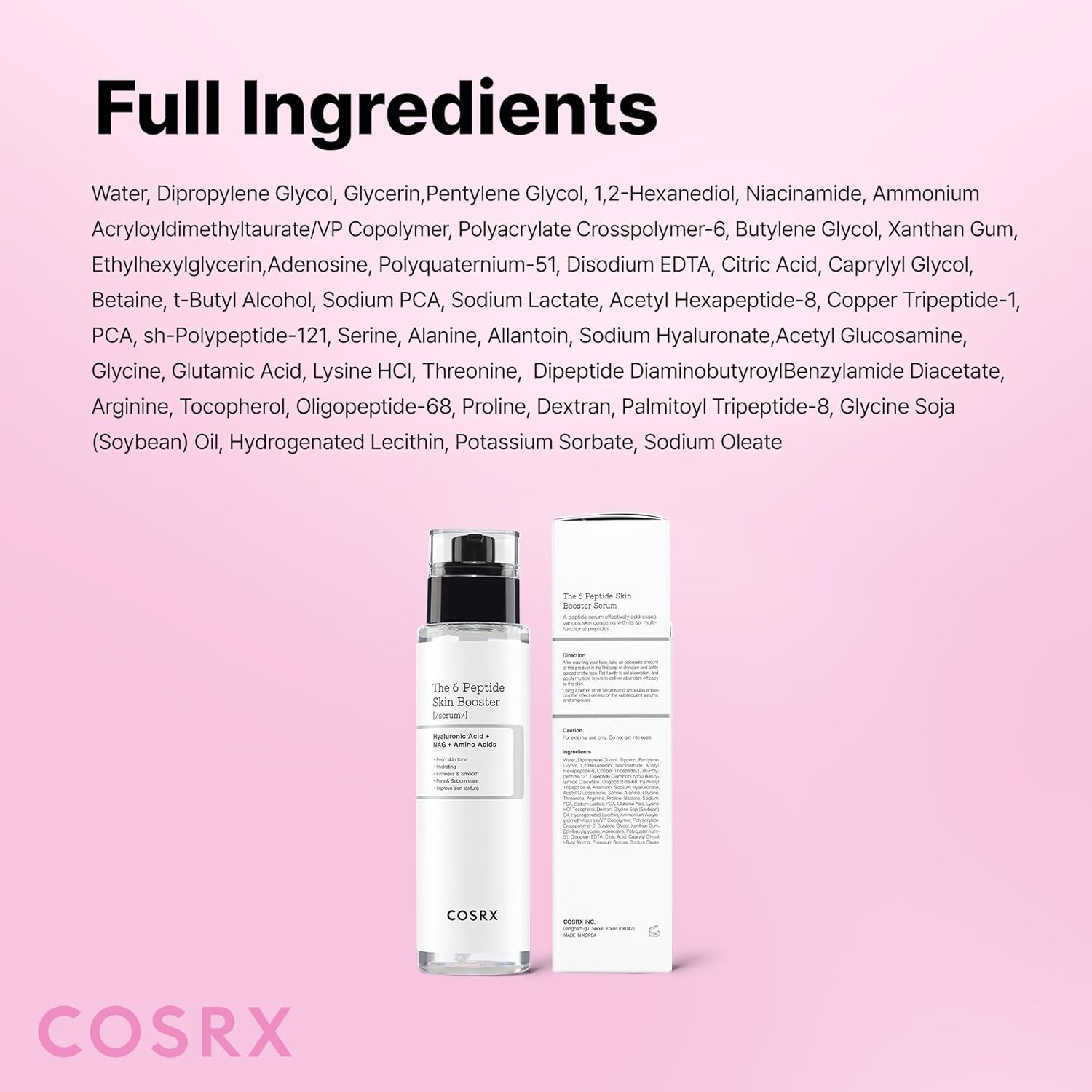 COSRX 6X Peptide Collagen Booster Toner 150ml - COSRX K-Beauty