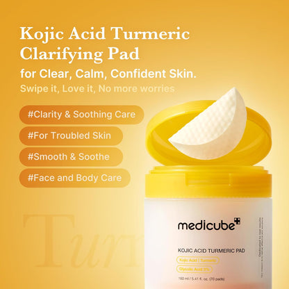 Medicube Turmeric and kojic acid pads 70 pads - Medicube K-Beauty