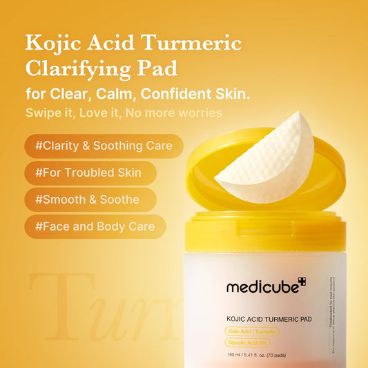Medicube Turmeric and kojic acid pads 70 pads - Medicube K-Beauty